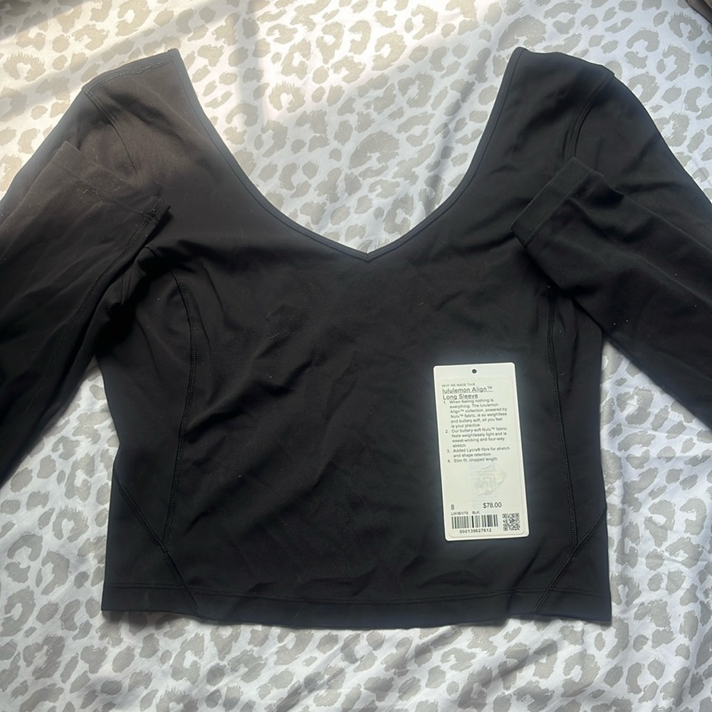 lululemon Align Long Sleeve — Size 8 (Black)